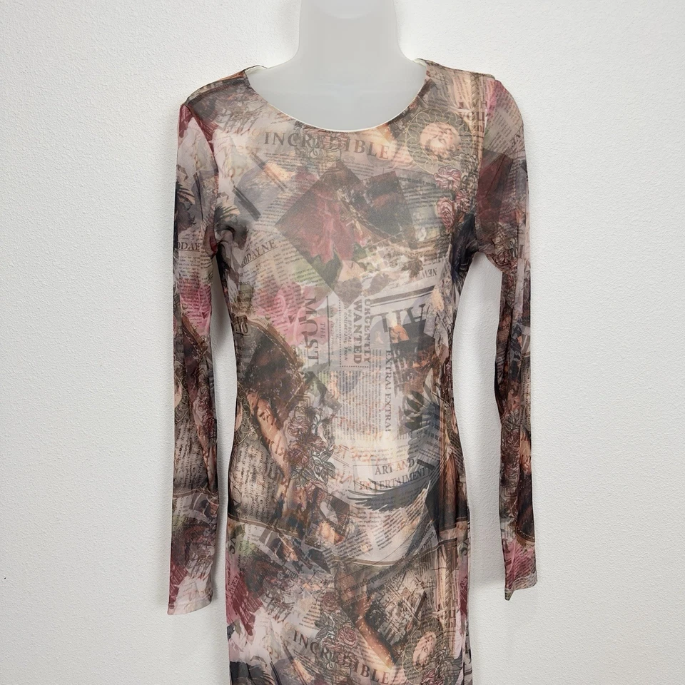 Vestido Almost Famous Mujer Mediano Hada Grunge Malla Femenino Gótico Maxi Etéreo Foto 2 de 4