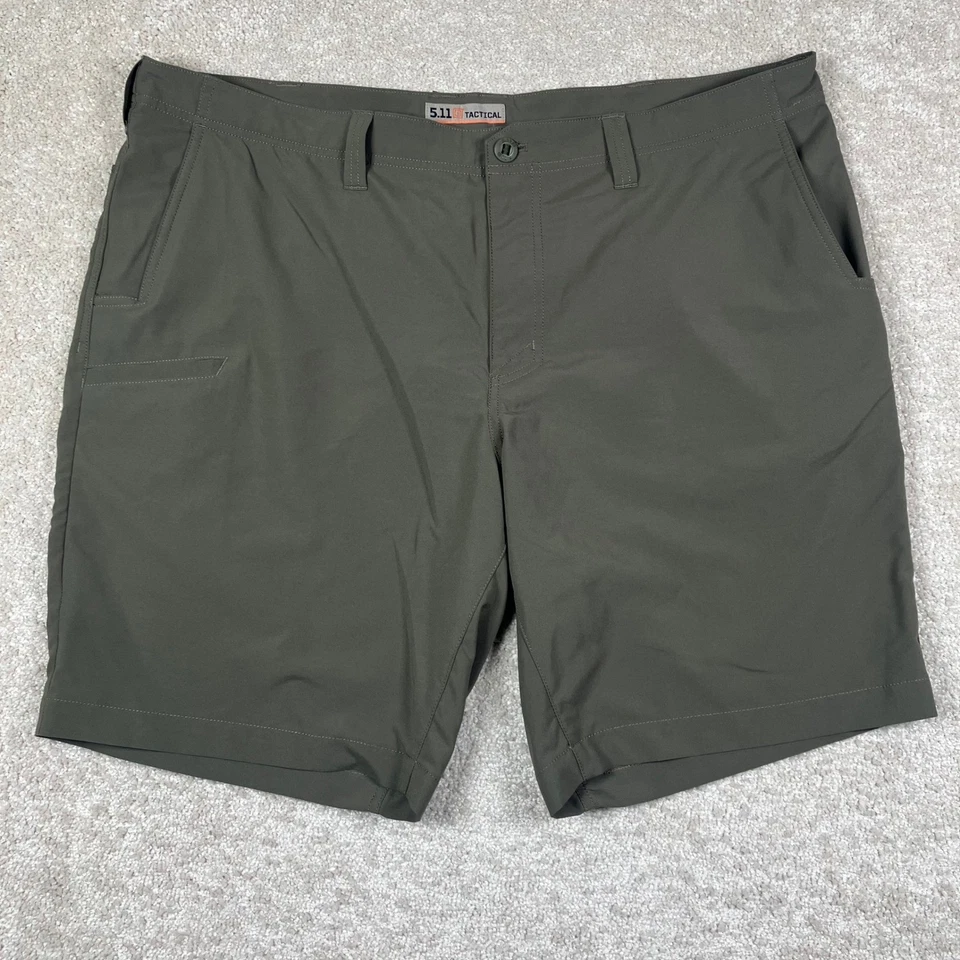 5.11 战术男式 42 码涤纶弹力短裤橄榄绿色性能 — 第 2/4 张图片