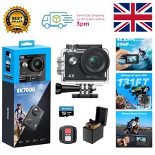 Image of 4K Ultra HD Action Camera with Wireless Remote & 64GB Memory Card - EK7000
