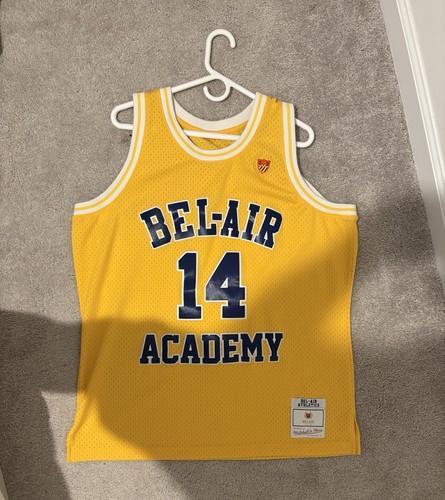 Mitchell & Ness Bel-Air Academy Men's Basketball Jersey, Yellow, XL