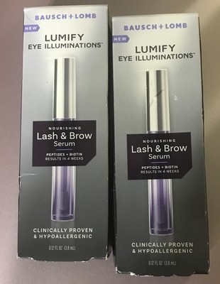 Bausch + Lomb Lumify Eye Illuminations Lash and Brow Serum - 0.12 fl oz Lot Of 2