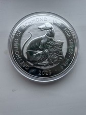 2025 10 oz Silver, Tudor Beasts: Greyhound of Richmond, Silver Bullion, CGT Free