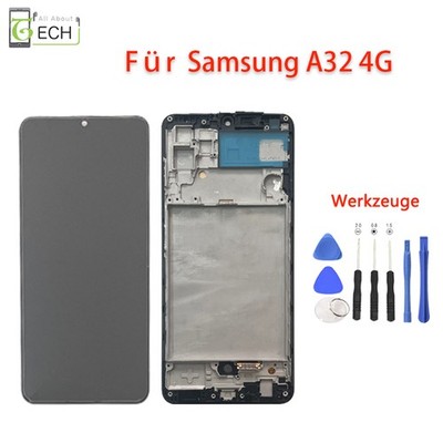 Für Samsung Galaxy A32 4G 2020 SM-A325F LCD Display mit Rahmen Touch Scr...