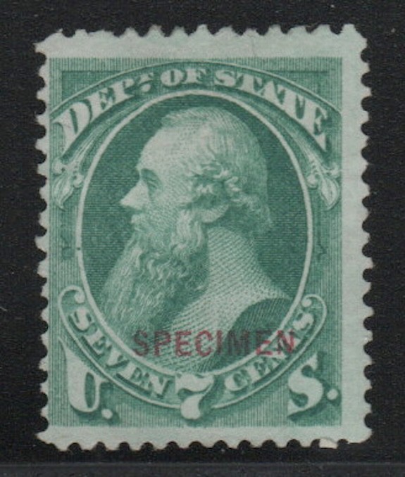 Dept of State 7c SPECIMEN Ovpt Sc O61s NGAI H CV $175