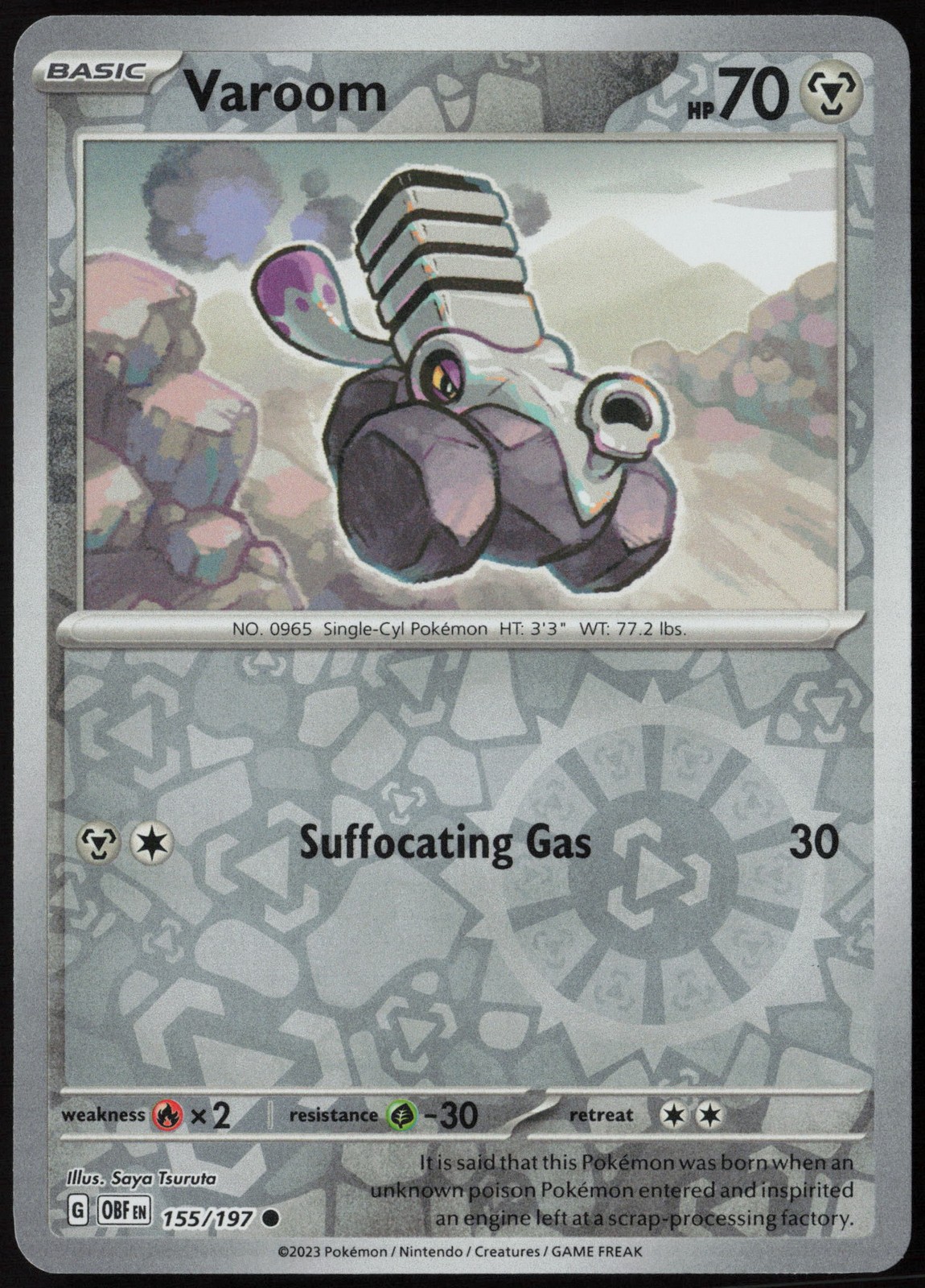 Varoom 155/197 SV03: Obsidian Flames Common Reverse Holofoil EN Pokemon NM