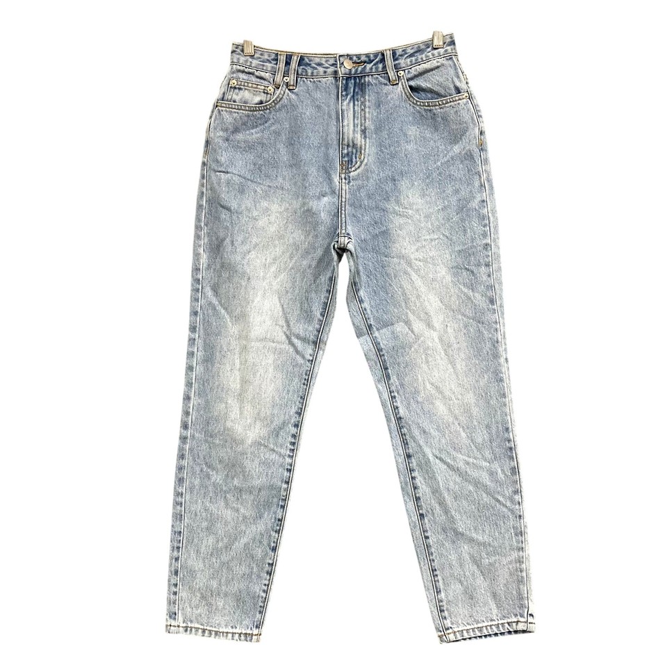 Insight Jeans Womens 28 Blue High Rise Mom Relaxed 100% Cotton Denim Pockets
