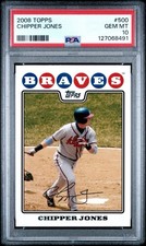 2008 Topps Chipper Jones #500 PSA 10 Gem Mint
