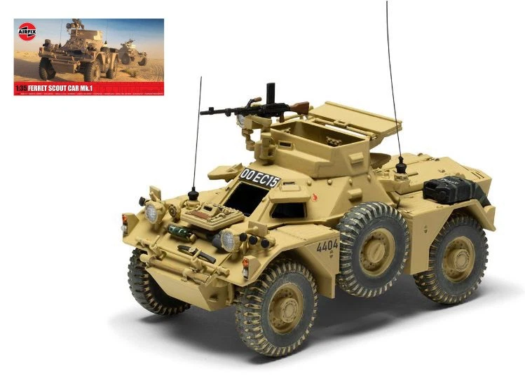 KIT MODELLINO MILITARE AIRFIX FERRET SCOUT CAR MK.1 CARRO ARMATO SCALA 1:35 - Immagine 2 di 4