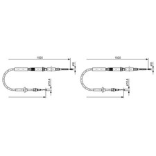 2X BOSCH HANDBREMSSEIL SEILZUG HANDBREMSE MITTE LINKS+RECHTS passend für AUDI A6