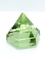 Green Glass Deck Prism Ship Nautical Hexagon Paperweight