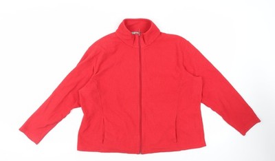 Marks and Spencer Damen Jacke Rot Größe 22 Reißverschluss - Taschen