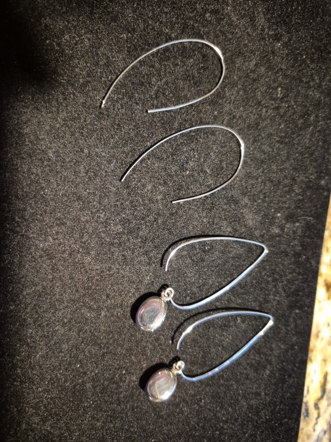 2 Pair 925 Sterling Silver Threader Earrings Silp… - image 2