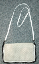 Schöne helle Umhängetasche Clutch VERA PELLE, Wildleder, beige