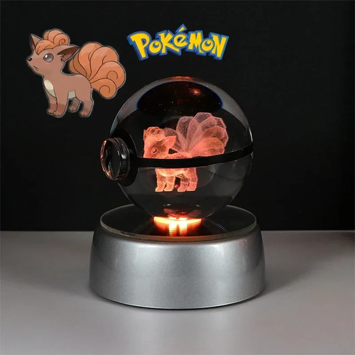 Pokemon Sfera di cristallo 3D Lampada luce notturna Pokeball regalo compleanno!! - Photo 36/50