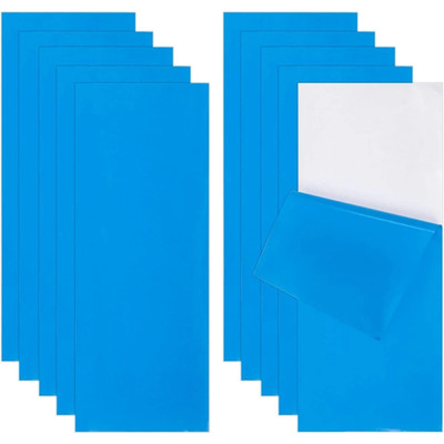 10x Pool Patches Self-Adhesive Underwater PVC Repair Kit 20x10cm Blue Flexible
