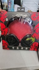 Ed Hardy Bluetooth Wireless Over-Ear Headphones Love Kills Slowly Design  block