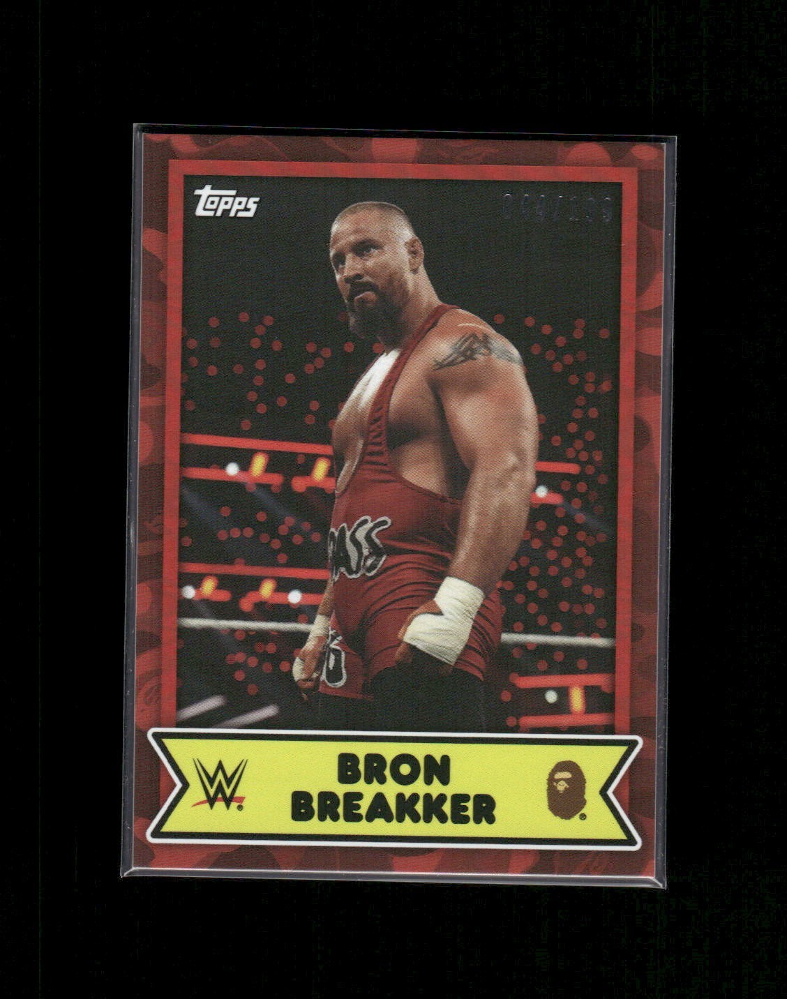 2025 Topps WWE x Bape Bron Breakker #22 Red Camo /199