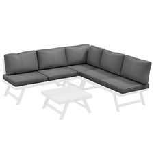 4-tlg. Gartenmöbel-Set, Balkonmöbel-Set mit Ecksofa, Doppelsofa, Couchtisch