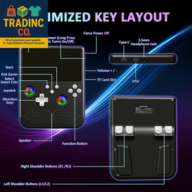 H5 Retro Gaming Console, 5.0 Inch IPS HD Screen Handheld Game Console, 256GB TF