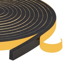 Yotache Weather Stripping Door Seal Strip 1/2 x 1/4 1/2"x1/4"x26 FT, Black