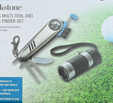 Brookstone Golfer's Multi-Tool Distance Finder Set 7x18 Yards/Meters