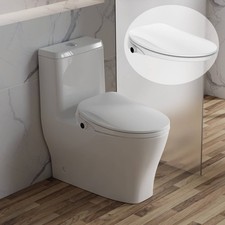 Elongated Smart Toilet Seat Electric Bidet Heated Seat Air Dryer Night Light