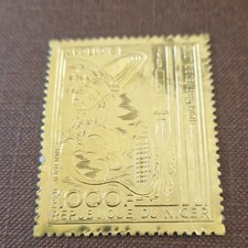 République du Niger Timbre  or poste aérienne 1000F Apollo 8 17 décembre 1968