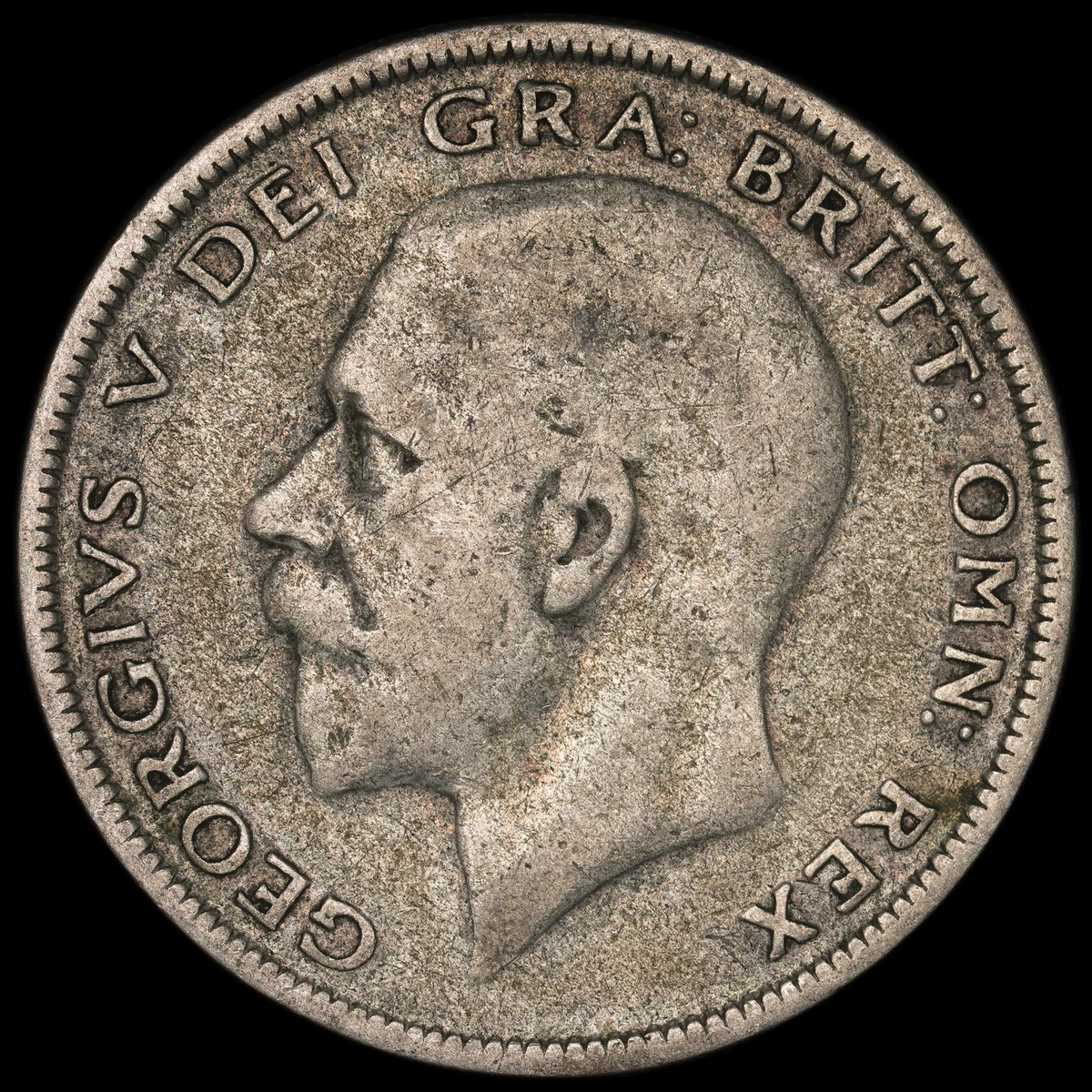 1931年 イギリス ジョージ5世 1/2クラウン銀貨 PCGS認証 1931年