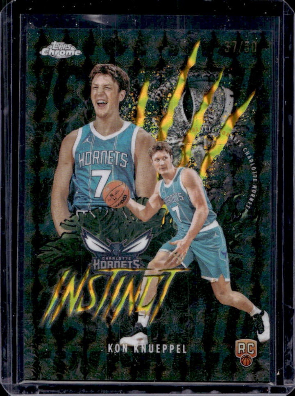 2025-26 Topps Chrome Kon Knueppel Instinct RC Geometric Gold Refractor #37/50