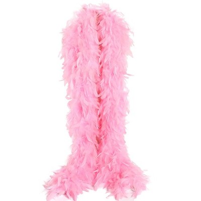 THARAHT Chandelle Feather Boa 19 Color-38g/55g100g 2Yard Dancing Wedding Pink