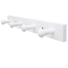 Wooden Peg Coat Rack for Kid's Room - Wall Mounted Hooks for Coats, Jackets, ...