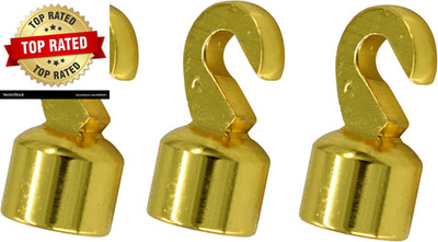 Grandfather Clock Weight Shell Hook Set of 3 Pieces Older Style 4Mm for Howard