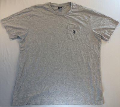 US Polo Assn T Shirt Men s XL Gray Logo Short Sleeve Casual Basic Tee