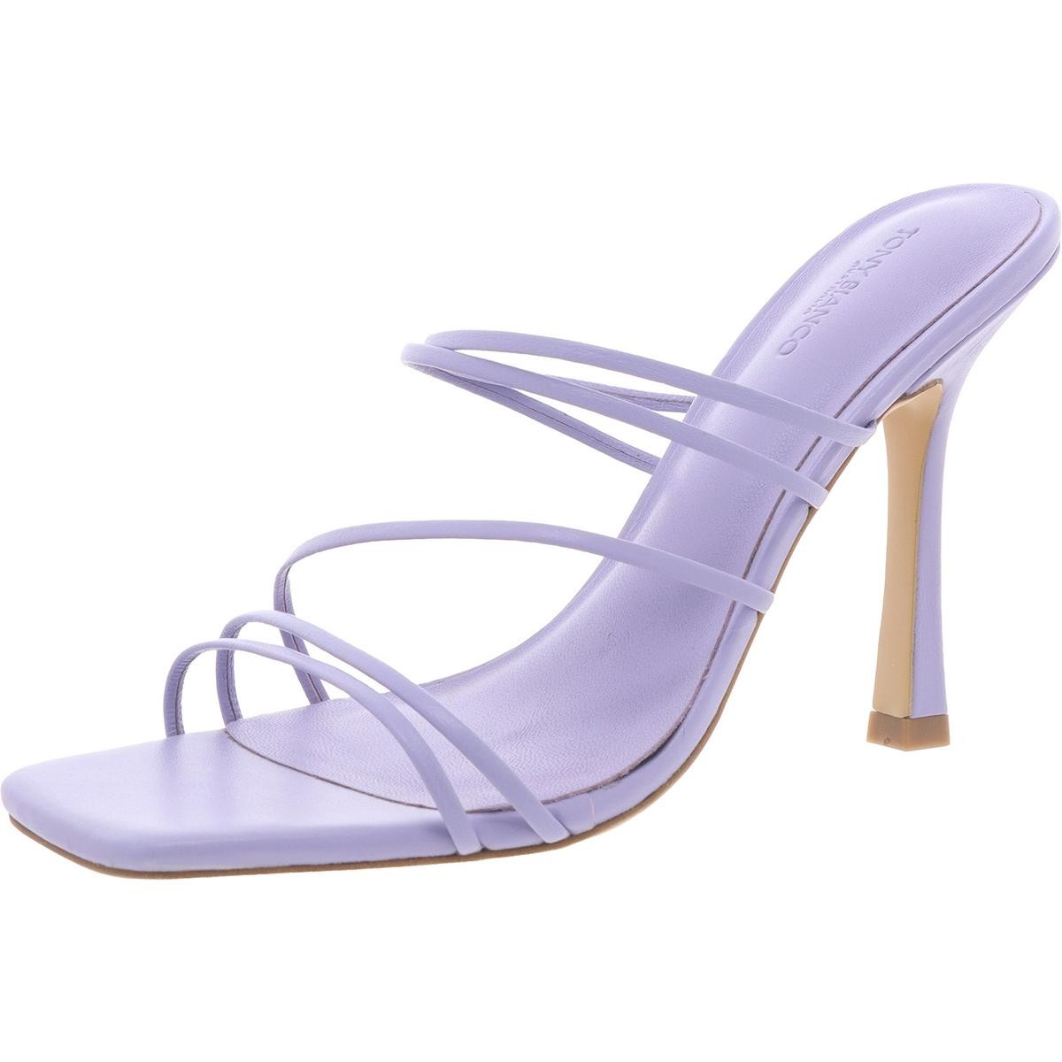 Женские фиолетовые кожаные туфли на каблуке с ремешками Tony Bianco на среднем каблуке 6,5 (B,M) BHFO 9171