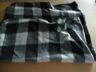 LIGHTWEIGHT 53 X 70 INCH BLACK AND GRAY PLAID THROW BLANKET