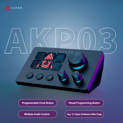 AJAZZ AKP153E Desktop-Helfer, 15-Tasten-Makro-Tastatur, Multifunktionales Konsol