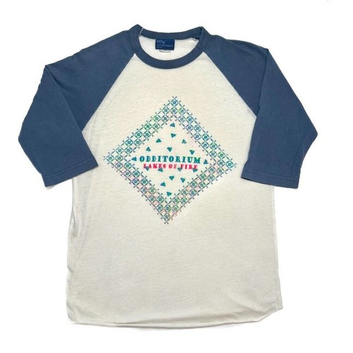 BDg Odditorium Lakes of Fire Music Festival Shirt Baseball Sleeve Mens Small Y2K - Picture 7 of 7