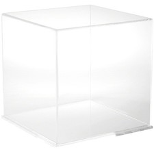 Plymor Clear Acrylic Display Case with Clear Base, 12" x 12" x 12"