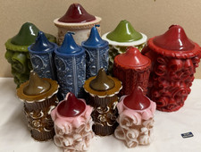 6kg Kerzen, Stumpenkerzen Reliefkerzen bunt, handbemalt, Kerzenreste, Wachs (15)