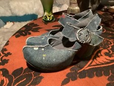 JOHN FLUEVOG Blue Denim Platform Mary Jane Heels Shoes 9