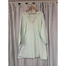 Classic Elements Tunic Women 1X Blue Tan Stri...