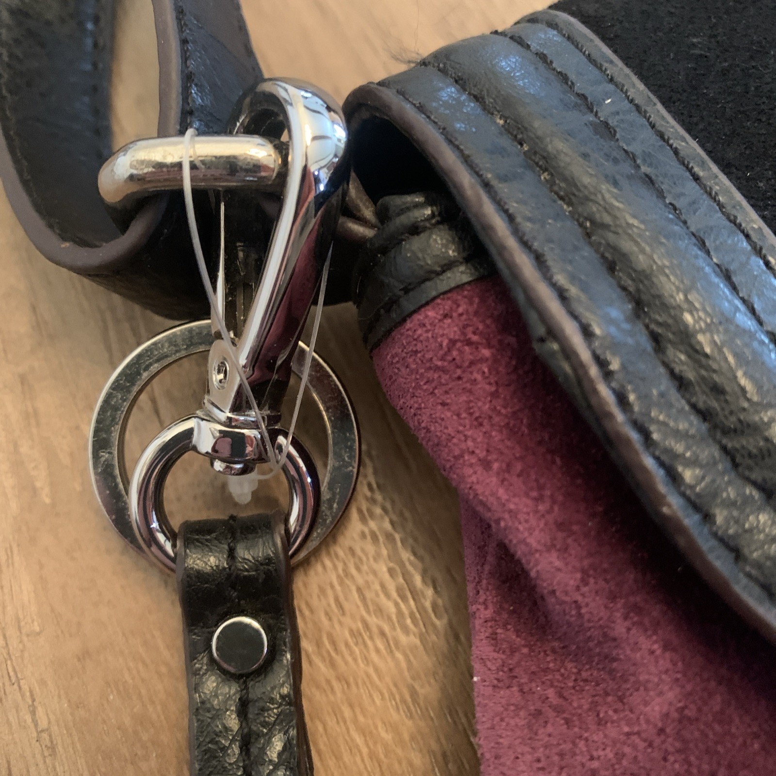 Tignanello patchwork suede 100 % leather crossbod… - image 4