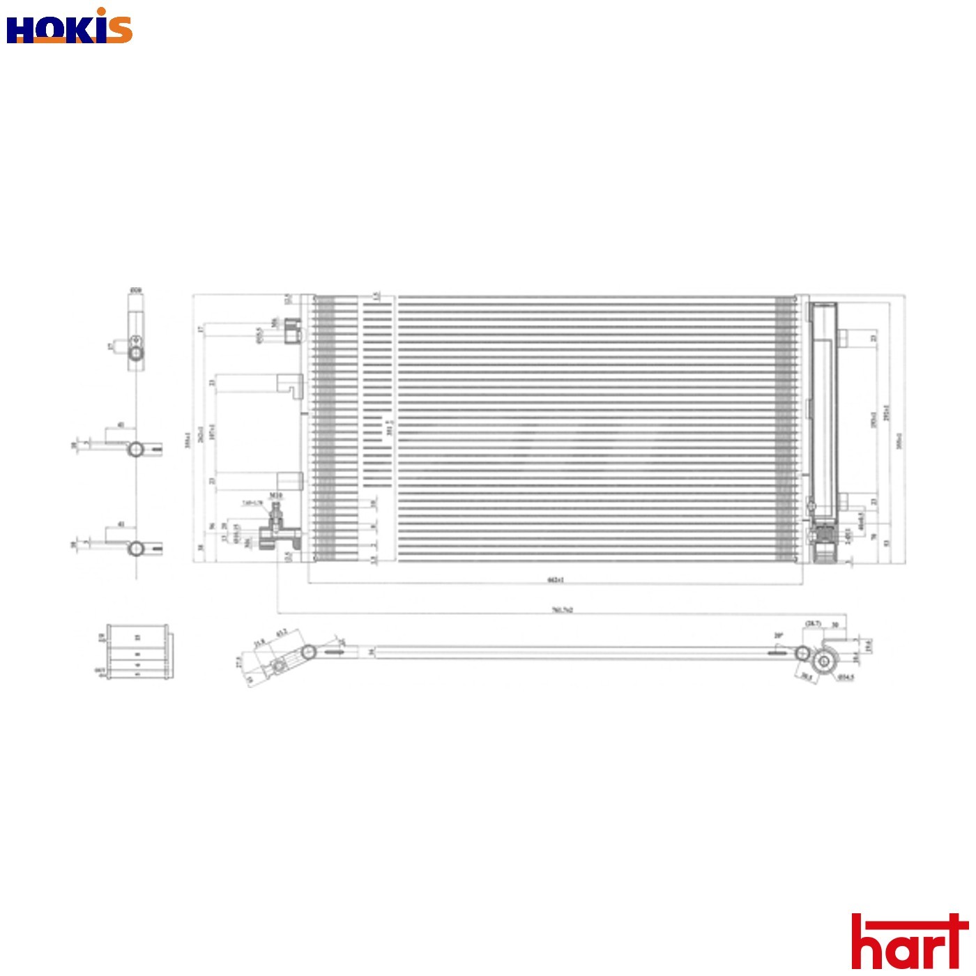 CONDENSER AIR CONDITIONING 612 264 FOR RENAULT SCÉNIC/III/VAN/GRAND FLUENCE 1.4L