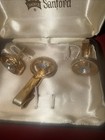Sancrest Sanford Gold Tone Cufflinks Tie Clip Set — photo 4