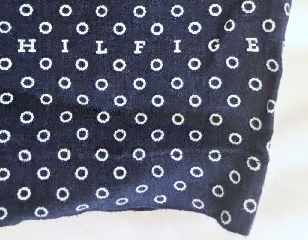 Men's W40 XXL Linen Hilfiger Navy Blue White Geo Print 'Brooklyn' Shorts Stretch thumbnail 5