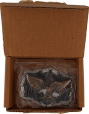 New Eagle Biker Cowboy Western Veteran Hippie Hunter 90s Nos Vintage Belt Buckle