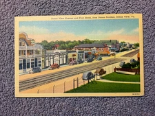 Ocean View Avenue First Street Norfolk VA Virginia Linen Postcard
