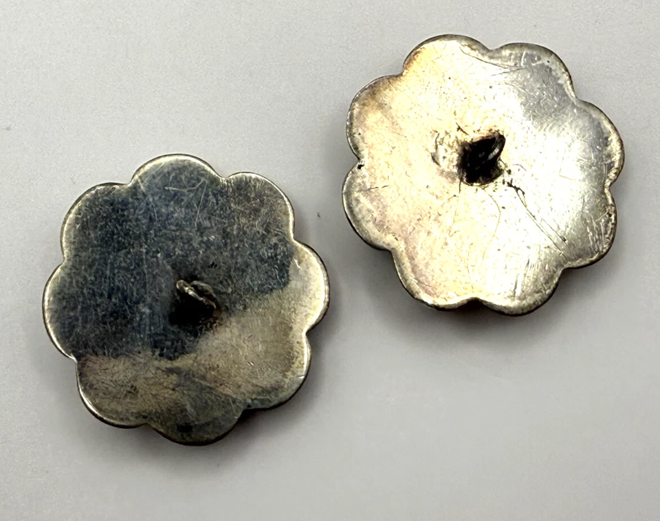 Taxco Unmarked Silver Sun Button - Image 4 of 4