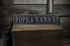 Custom Grandparent's Place Sign - Rustic Hand Made Vintage Wooden