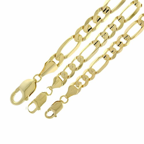 10k Solid Yellow Gold Figaro Chain 